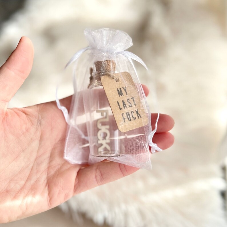 Personalized Mini Last Fuck Bottle, Jar of Fs, Funny Christmas Gifts