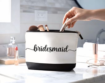 Bolsa de maquillaje para dama de honor, regalo para la dama de honor, ideas para propuestas de matrimonio, regalos para despedidas de soltera, regalos para la futura novia, regalos para la fiesta nupcial.