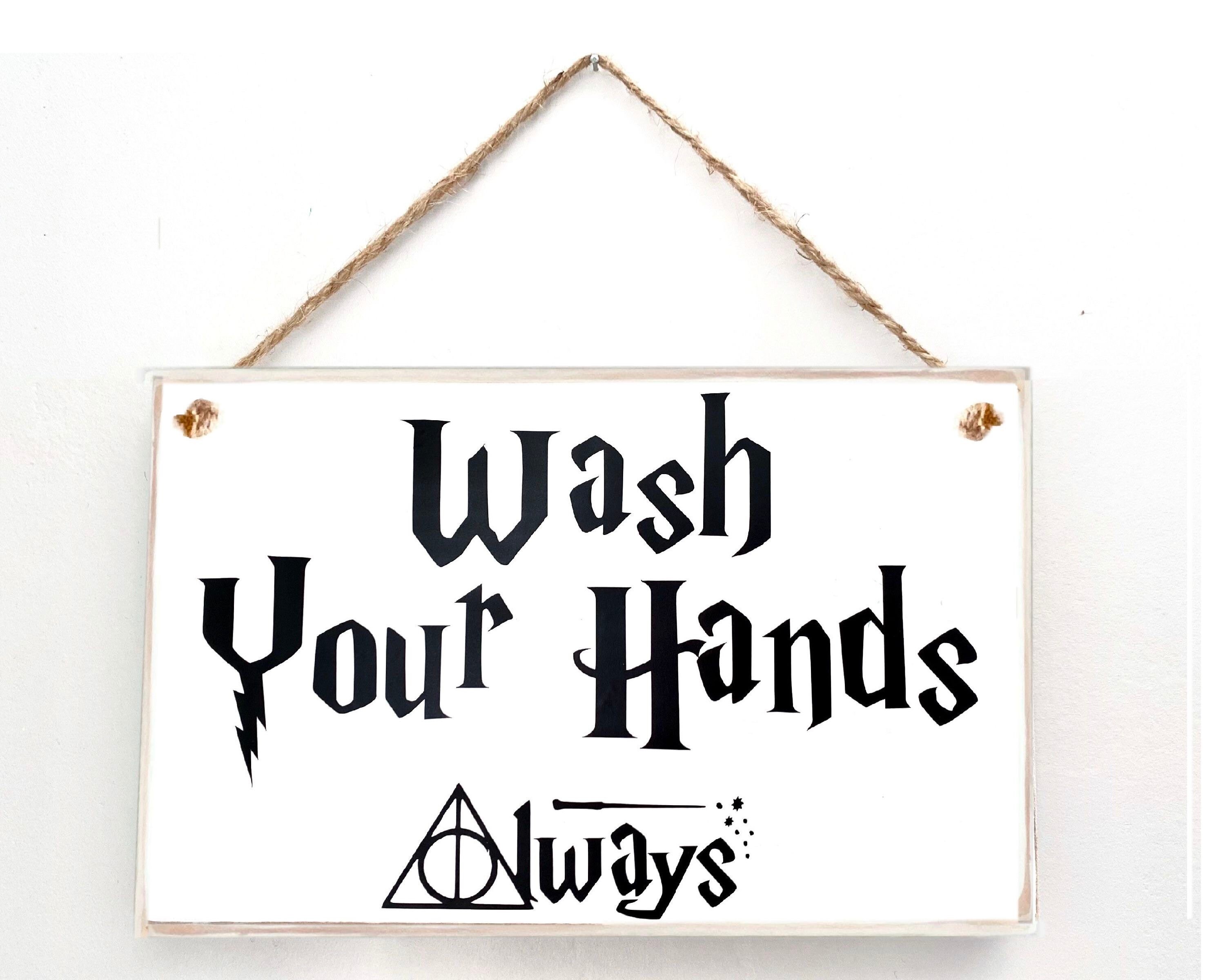 Wash Your Hands Harry Potter Signs Bathroom Wall Decor Etsy