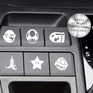 Funny Blank Button Decals for Car 6PACK, Car Button Decals, Stocking Stuffers for Men, Car Accessories for Teens, Prank Car Sticker,