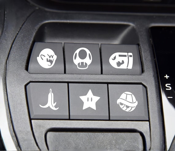 Funny Blank Button Decals for Car 6PACK, Car Button Decals, Stocking Stuffers for Men, Car Accessories for Teens, Prank Car Sticker,