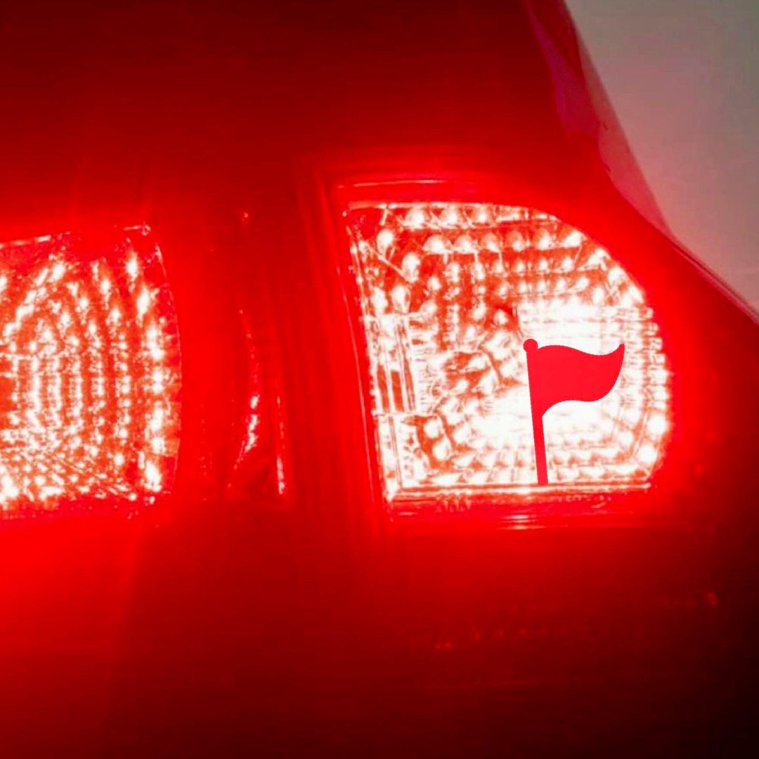 Red Flag Tail Light Decal: Prank Car Sticker, Gag Gift - Etsy