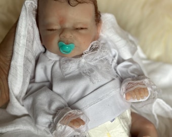 Lifelike realife realistic System for drink preemie boy Florian - Full silicone OOAK Magdalena&#39;s Art-Baby doll gift