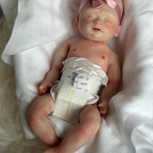OOAK Full Body Silicone Micro Preemie Girl Doll: Realistic Art Baby