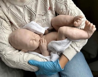 Helena Silicone Reborn Doll Kit: Unpainted Full Body, 23.62in