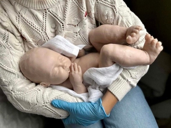 BLANK Helena Silicone Reborn Doll Kit: Unpainted Full Body, 23.62in