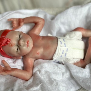 OOAK Full Body Silicone Micro Preemie Girl Doll: Emily - gift