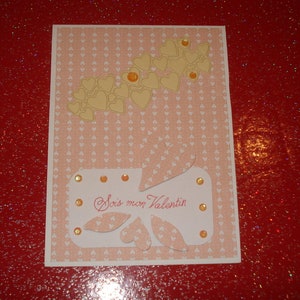 Carte de Saint-Valentin FAIT MAIN avec papier Stampin'Up de qualité, scrapbooking, album scrap, die-cut