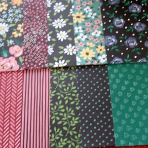 Papiers imprimés, papiers 15 x 15 cm, papiers Stampin'Up, papiers scrapbooking, 24 feuilles