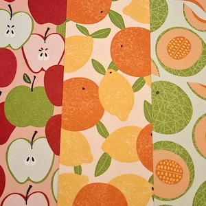 Gemusterte Papiere, Scrapbooking, Stampin'Up, Fruit Salad Collection, Set mit 12 Blättern 15 x 15 cm