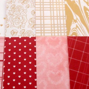 Papiers imprimés, Stampin'Up, collection COEUR OR, lot de 12 feuilles 15 X 15 cm