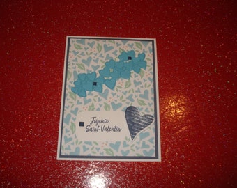 Carte de Saint-Valentin, amour,  FAIT MAIN avec papier Stampin'Up de qualité, scrapbooking, album scrap, die-cut