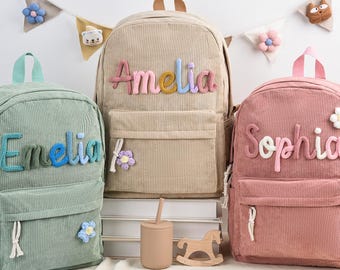 Kinderrugzak met naam, gepersonaliseerde peuterrugzak, cadeau voor kinderen, cadeau schoolrugzak, rugzak terug naar school, rugzak voor kleuters