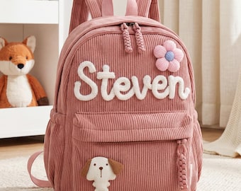 Personalized Kids Backpack with Name, Toddler Preschool Backpack, Custom School Bag for Girl Boy, Back to School Gift
