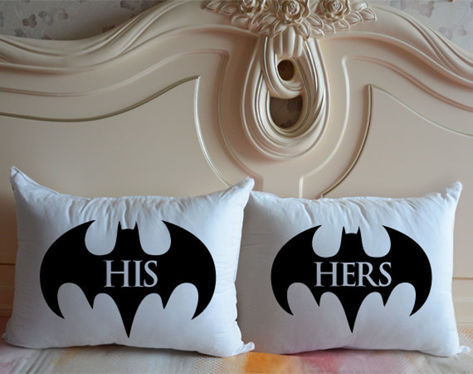 Custom batman Pillow case couple bedding Pillow cover Etsy