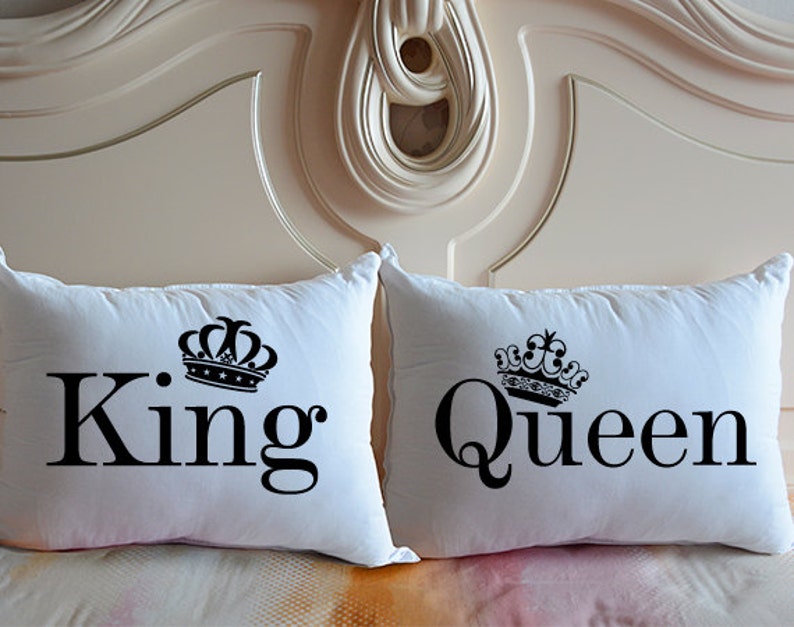 King & Queen pillow coversPersonalized Couple pillowcases Infinity