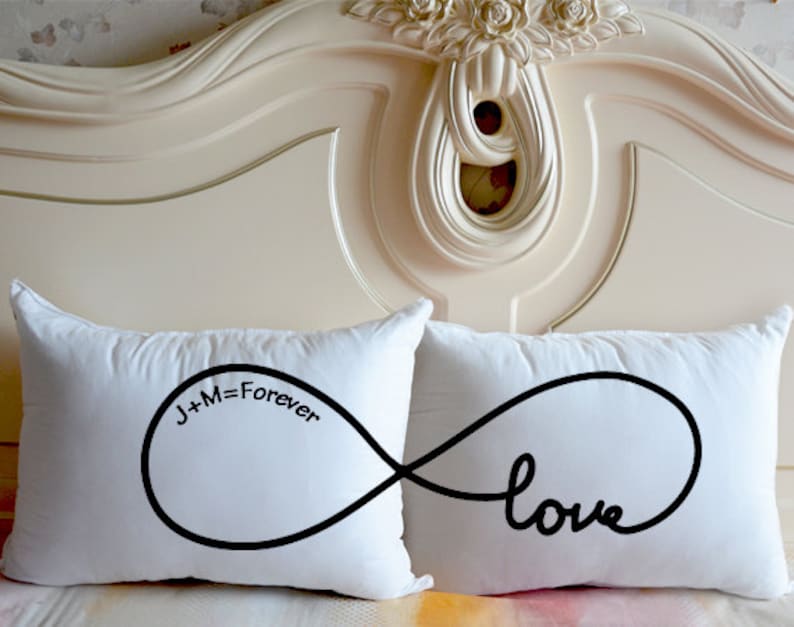 Infinite LOVE Pillow coverPersonalized Bedding Etsy