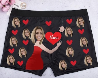 Personalized Boxers for Husband, Custom Face Underwear,Funny Wedding Gift for Bridegroom,Anniversary Gift,Custom Father's Day Gift for Dad