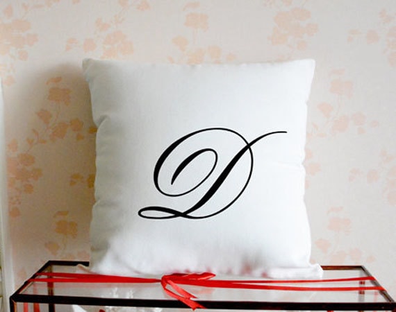 Initial pillows custom pillow case Initial pillow case | Etsy