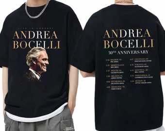 Andrea Bocelli 2024 Tour Shirt, Andrea Bocelli 30th Anniversary Tour Shirt, Andrea Bocelli Fan Shirt, Andrea Bocelli 2024 Concert Shirt