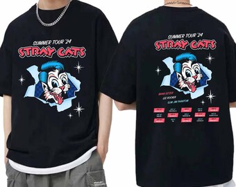 Stray Cats Sommer Tour 2024 Shirt, Stray Cats Band Fan Shirt, Stray Cats 2024 Konzert Shirt, Stray Cats Sommer Tour T-Shirt