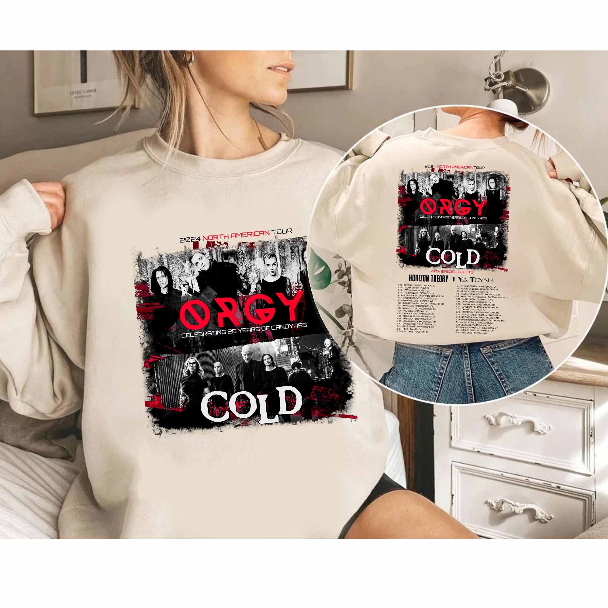 Orgy and Cold 2024 Concert Shirt