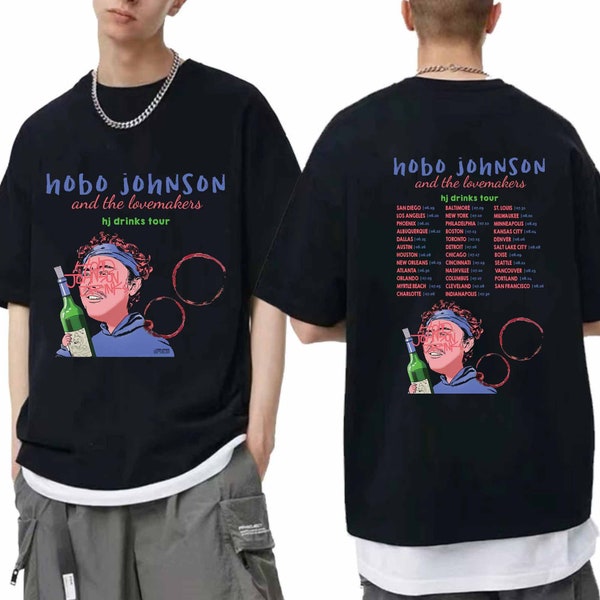 Hobo Johnson - Hobo Johnson Drinks Tour 2024 Shirt, Hobo Johnson Fan Shirt, Hobo Johnson 2024 Concert Shirt, Drinks Tour 2024 Shirt