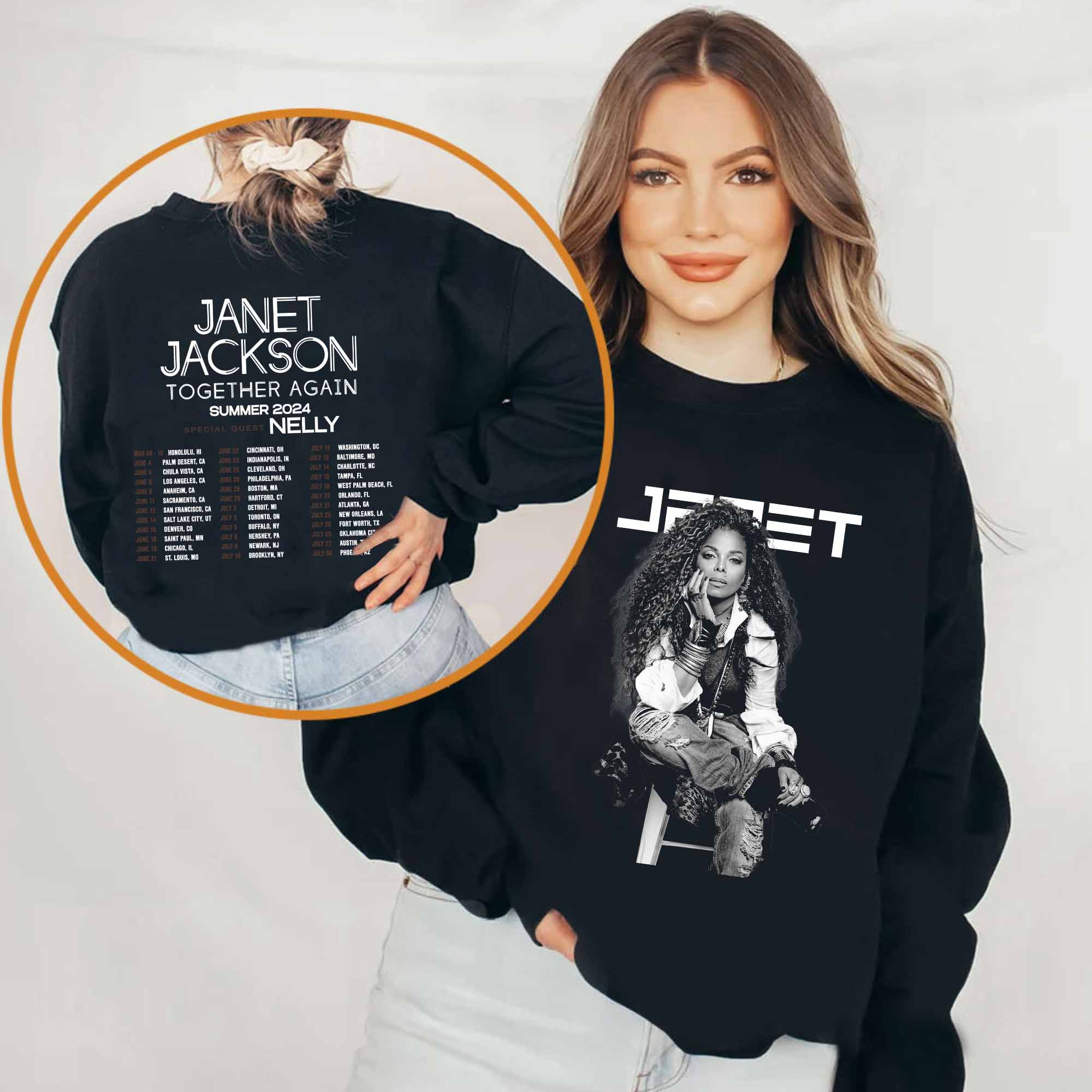 Janet Jackson Together Again Summer Tour 2024 Shirt, Janet Jackson Concert Shirt, Together Again 2024 Shirt, Janet Jackson Fan Gift