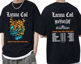 Lacuna Coil Ignite the Fire 2024 Tour Shirt, Lacuna Coil Band Fan Shirt, Lacuna Coil 2024 Tour, Ignite the Fire 2024 Concert Shirt