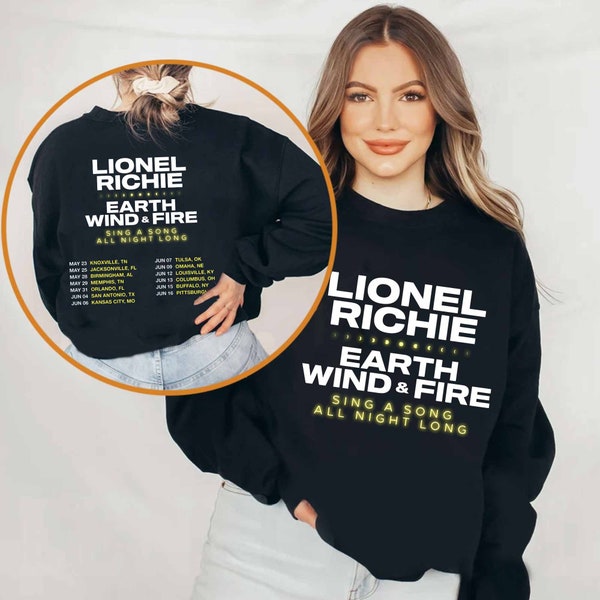 Lionel Richie and Earth Wind & Fire - Sing a Song All Night Long Tour 2024 Shirt, Lionel Richie Fan Shirt, Lionel Richie 2024 Tour Shirt