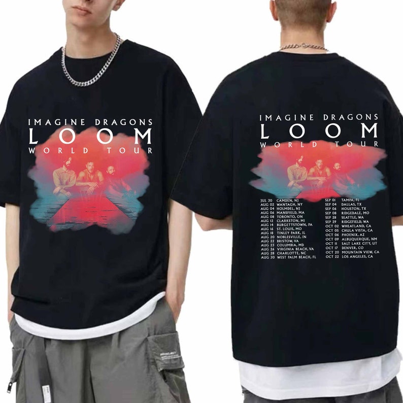 Imagine Dragons Loom Tour 2024 Shirt, Imagine Dragons Band Fan Shirt, Imagine Dragons 2024 Concert Shirt, Loom New Album Shirt image 1