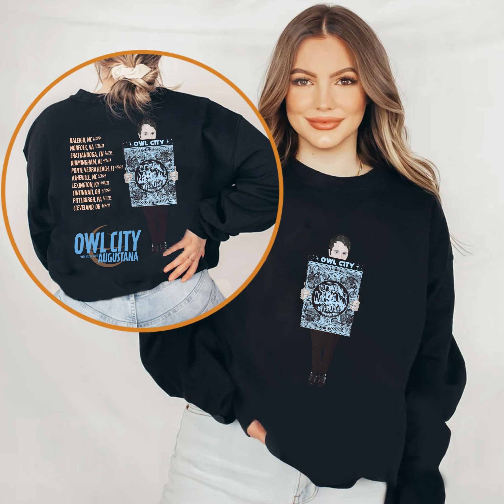 Owl City To The Moon Tour 2024 Shirt, Owl City Band Fan Shirt