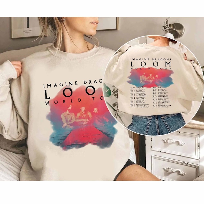 Imagine Dragons Loom Tour 2024 Shirt, Imagine Dragons Band Fan Shirt, Imagine Dragons 2024 Concert Shirt, Loom New Album Shirt image 3