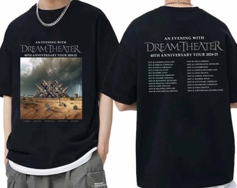 Dream Theater - 40th Anniversary Tour 2024 2025 Shirt, Dream Theater Band Fan Shirt, Dream Theater 2024 Concert Shirt