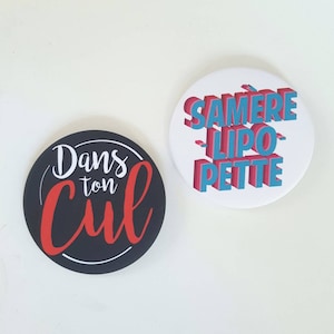 Przypinka z wiadomością 56 mm, pojedynczy przedmiot, prezent dla niej, dla niego, akcesoria do kurtek firmy decartonetdetoiles