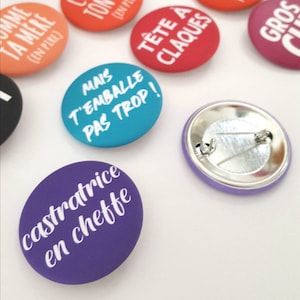 badges french message for him for her by decartonetdetoiles Mais t'emballe pas