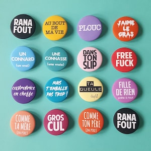 badges french message for him for her by decartonetdetoiles image 1