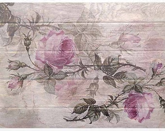 Rice Paper Violet Roses for Decoupage Scrapbook Craft 238