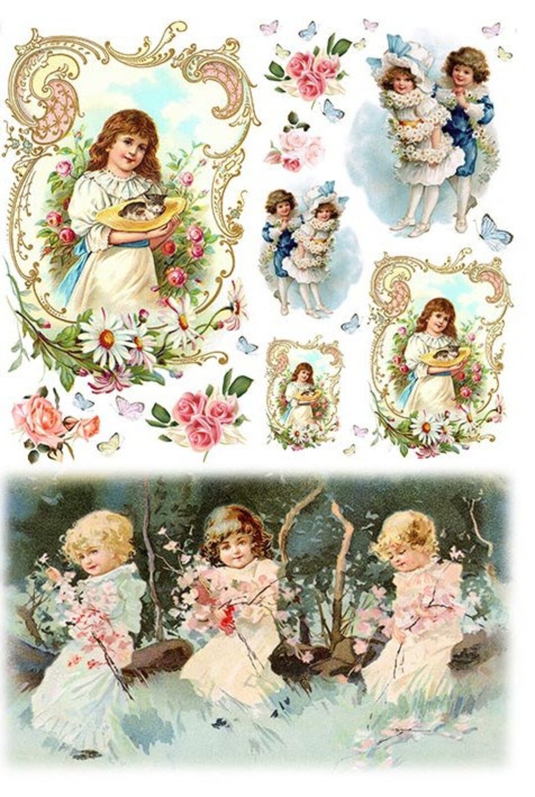 GIRLS Rice Paper for Decoupage Journal Scrapbooking - Etsy