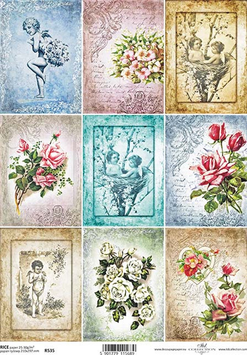 Rice Paper Decoupage Decoupage Paper Craft Paper R535 Etsy