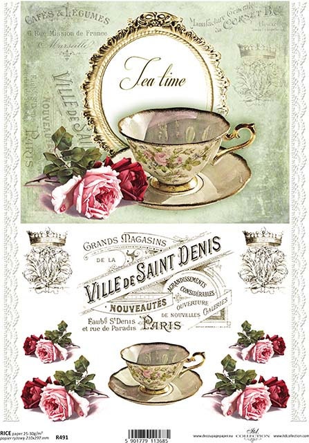 Rice Decoupage Paper  #R491