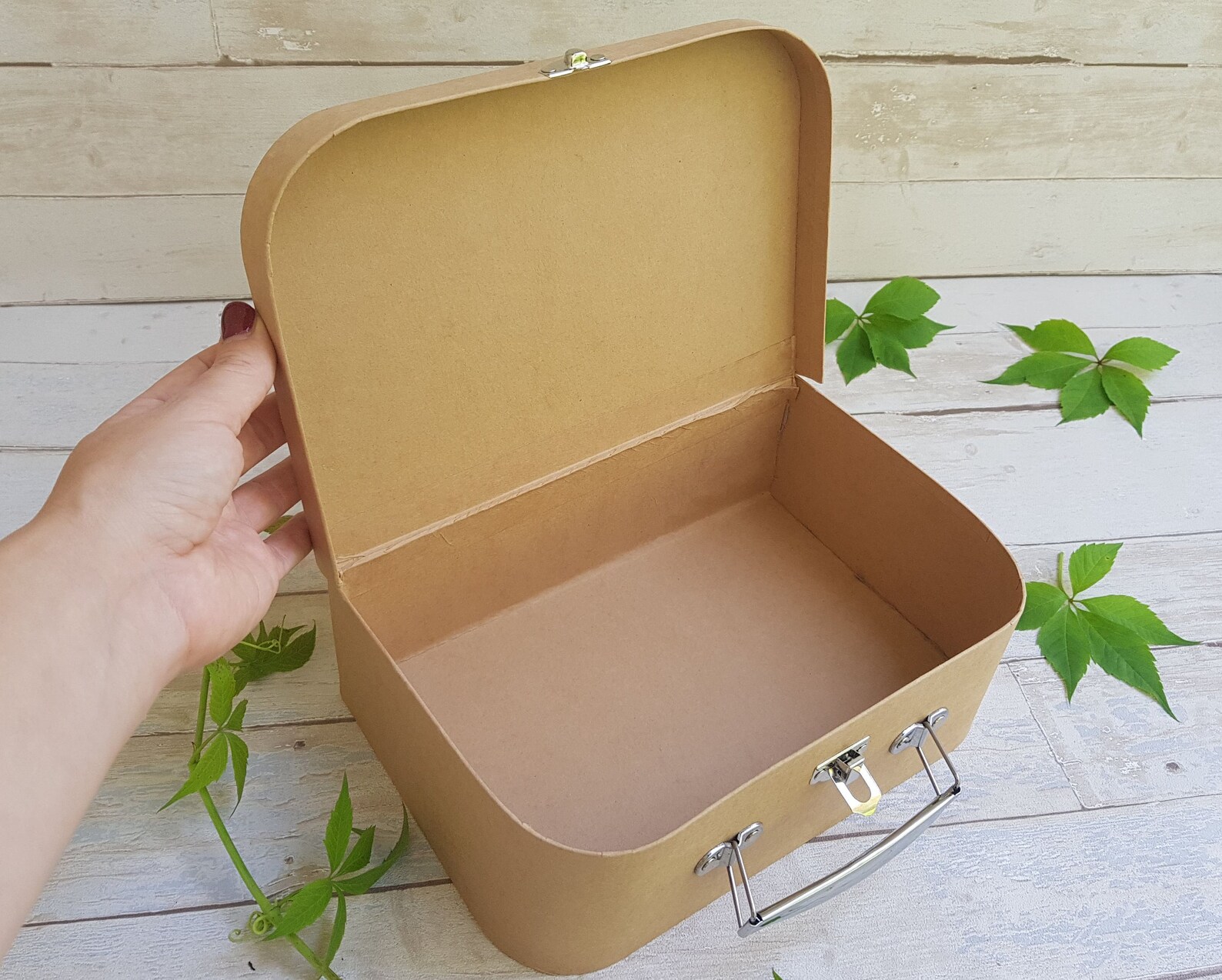 Unfinished Papiermâché Suitcase. Unpainted Suitcase. Storage Etsy