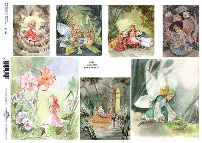 FAIRIES Decoupage RICE Paper R1226 Etsy