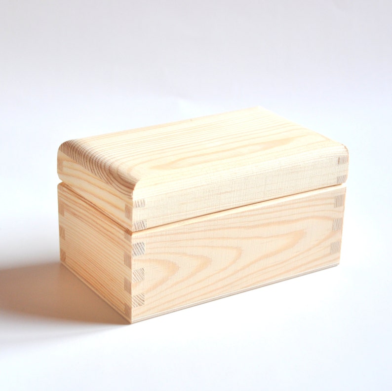 Unfinished Wood Tea Box. 2 compartments. Unpainted Wood Tea Etsy