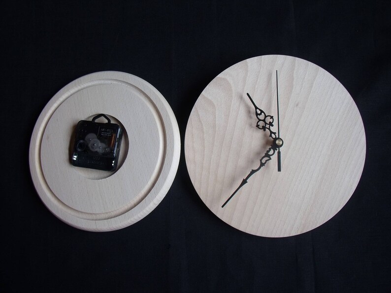 Round Clockface for DIY projects. Unfinished Wooden Clock Etsy