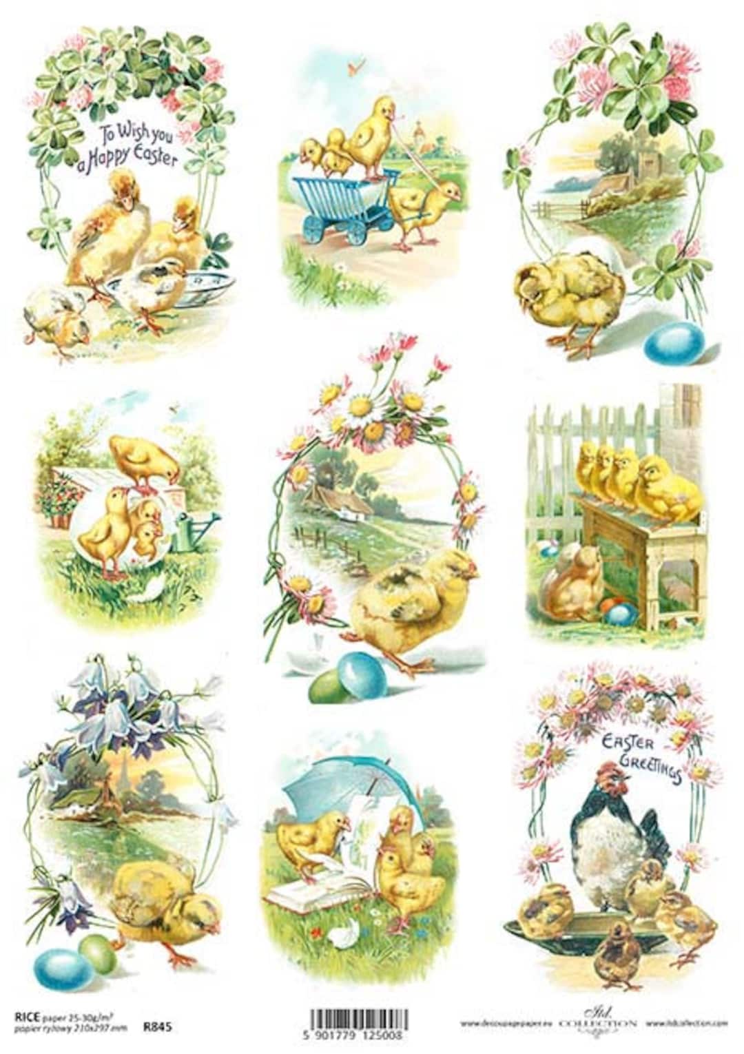 Easter Rice Paper for Decoupage r0845 - Etsy