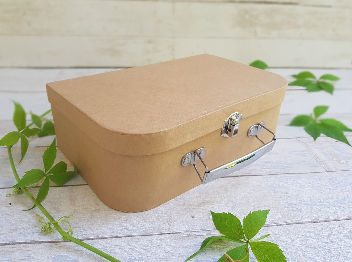 Unfinished Papiermâché Suitcase. Unpainted Suitcase. Storage Etsy