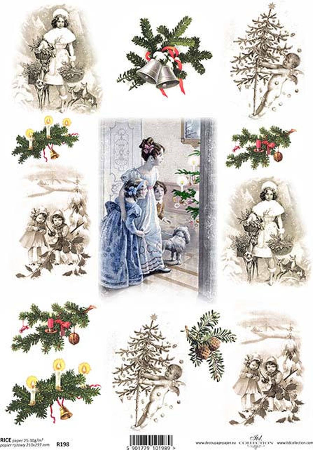 Rice Paper for CHRISTMAS Decoupage Rice Paper R0198 Etsy
