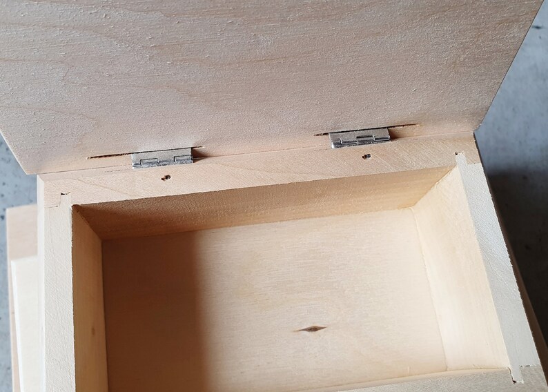 Jewelry Wooden Box. Unfinished Wood Box. Unpainted Chest 247 Etsy