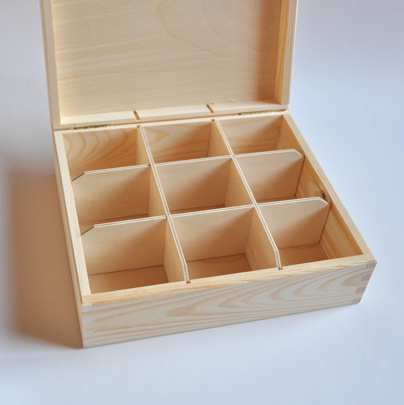 Wooden Tea Box. Jewelry Wooden Box. Tea Bags Wooden Box. Etsy